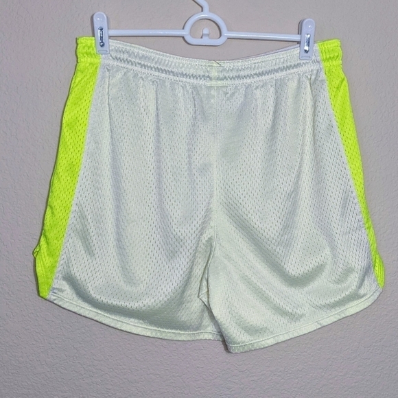 S Under Armour Loose Fit Neon Yellow White Athletic Shorts - Picture 3 of 3